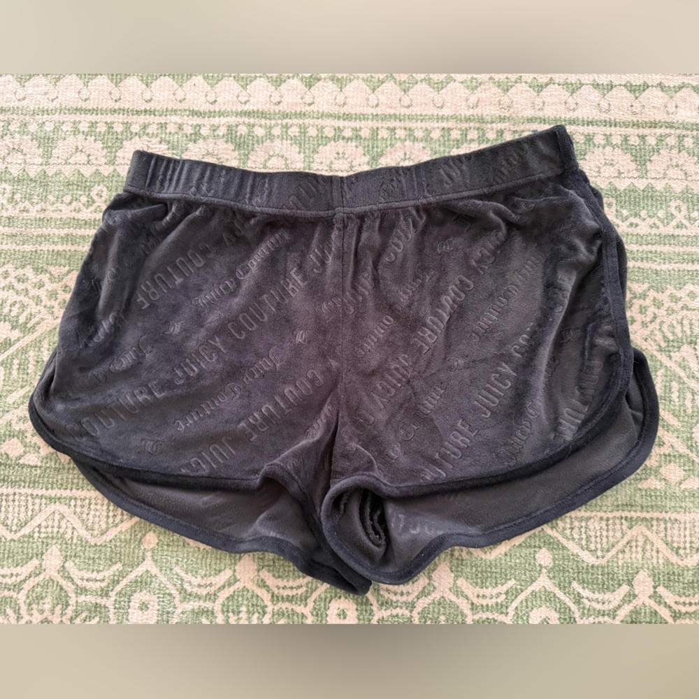 Juicy Couture Charcoal Velour Lounge Shorts